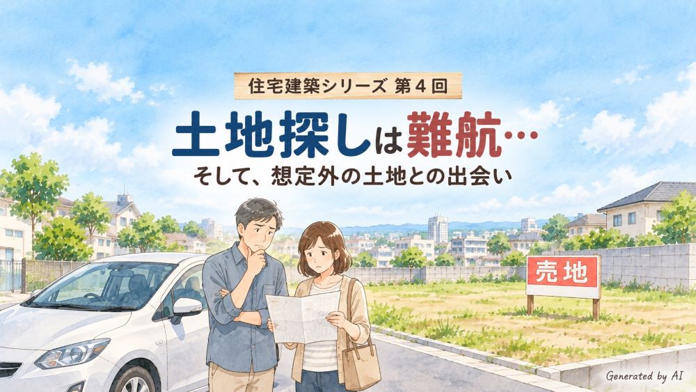 アイキャッチ画像　住宅建築シリーズ第4回 土地探しは難航
