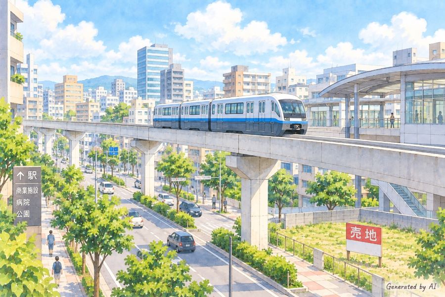 住宅建築に向けて 購入候補となった土地のイメージ