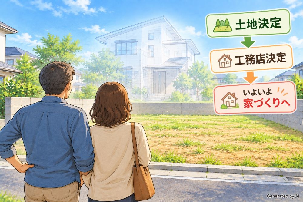 土地と工務店が決まり家づくりを始める夫婦